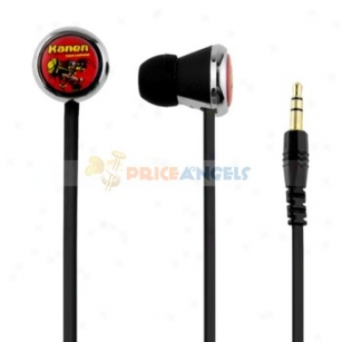 Kanen 3.5mm In-ear Headset Earphone Earpiece Wifh Mirophone/volume Control For Mp3 Mp4 Player