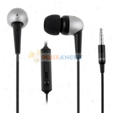 Kanen 3.5mm In-ear Headset Earphonne Earpiece With Mirophone/volume Control For Mp3 Mp4 Player(black)