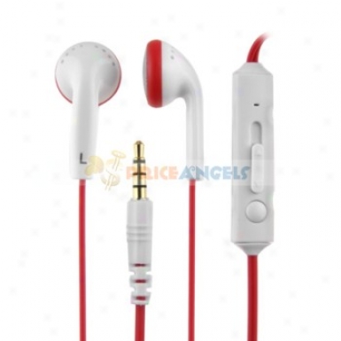 Kanen 3.5mm In-ear Headset Earphone Earpiece With Mirophone/volume Control For Mp3 Mp4 Player(white)