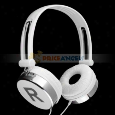 Kanen Adjustable Stereo Headphone Headset Earphones With Microphone For pM Mp4 Cd Player(white)