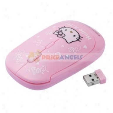 Kitty Pattern 10m 2.4g Usb Wireless Optical Mouse For Pc Laptop