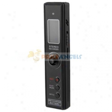 Lcd Steereo Mp3 Digital Usb Rechargeable Voice Recorder W/ Mp3 Player