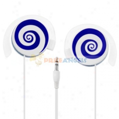 Lolipop Shaped On-ear Hook Style Stereo Earphone Headset(purple)