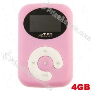 Lovley 0.8-inch Tft Lcd Mini Usb Clip Digital Mp3 Player With Micro Sd/tf Card Slot(pink)