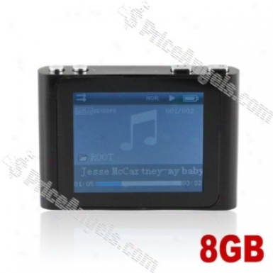 Lovley 1.8-inch Lcd Screen Multifunctional Mini Digital Mp3 Mp4 Sd Card Media Player With Clip-8gb(black)