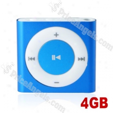 Lovley Square Shaped Screen-free MiniD igital Mp3 Player With Clip-4gb(blue)
