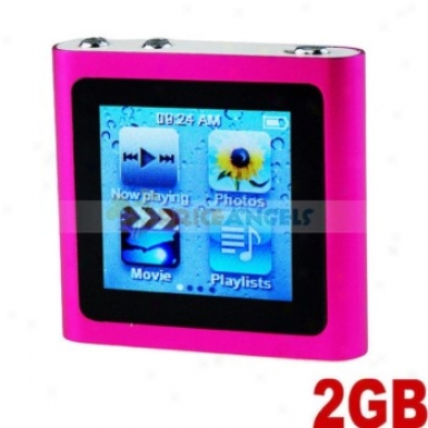 Mini 6th Generation 1.5-inch Toudh Screen Usb 2gb Slim Prune Mp4 Pla6er(fuchsia)