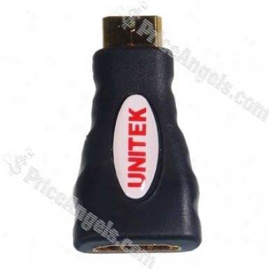 Mini Male Hdmi To Female Hdmi Adapter Dongle(black)