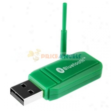 Mini Usb 2.0 Bluetooth V2.0 Dongle Wireless Adapter With Antenna(green)