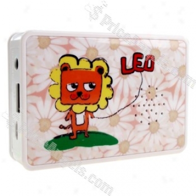 Mini Usb Rechargeable Mp3 Music Speaker-sd/usb Slot(cartoon Lion)