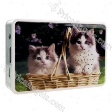 Mini Usb Rechargeable Mp3 Music Speaker-sd/usb Slot(lovely Cate)