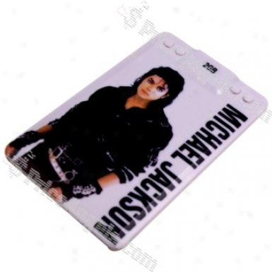 Recent Super Slim Usb Rechargeable Visa Credit Card Style Mp3 Player Upon Built-in 2gb Memory - Michael Jackson