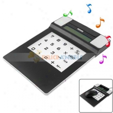 Newly Designed 3-in-1 Usb Powered Peer Pad/calculator/speaker With 4 Usb Hubs(black)