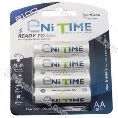 Ni Time Aa 1.2v 2000mah Ni-mh Rechargeable Batteryy(4-pack)