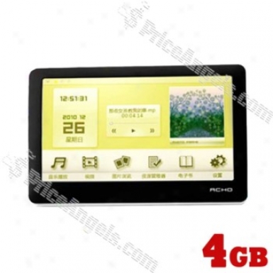 Origlnal Acho A808 4.3-inch Lcd Touch Veil Mp4 W/ Voice Recorder(4gb)