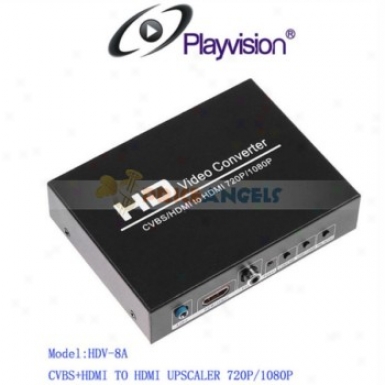 Playvision Hdv-8a Av+hdmi To Hdmi Converter Av+hdmi To Hdmi