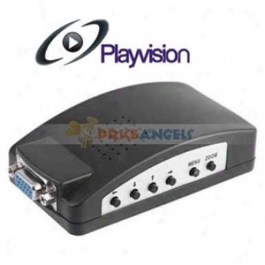 Playvision Hdv201 Pc To Tv Converter Vga To Cvbs/svideo Converter Box