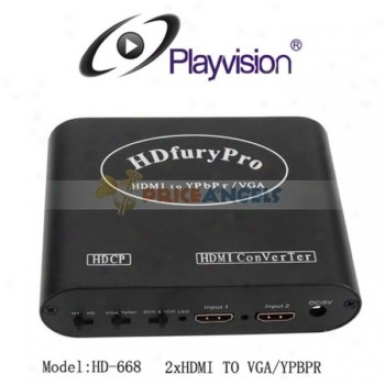 Playvision Hdv668 2xhdmi To Vga/ypbpr 2xhdmi To Vga/yppbr Output Box
