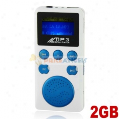 Portable 2gb Mp3 Media Player With Louder Speaker(blue)