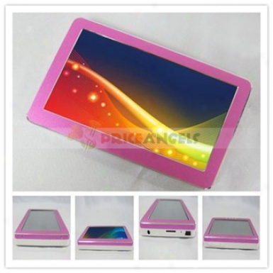 Portable 4gb 4.3-inch Lcd Touch Mp5 Player With Music/movie/fm/tv-out(pink)