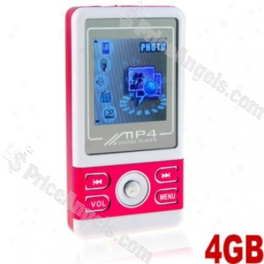 Portable 4gb Mp3/4 Digital Media Player-red