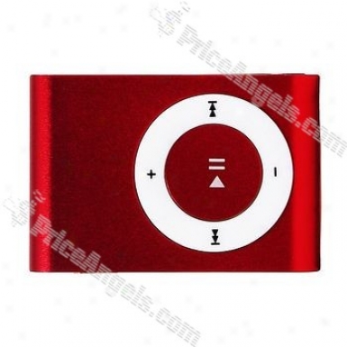 Portable Mini Usb Slim Clip Mp3 Player With Micro Sd / Tf Card Slot - Deep Red