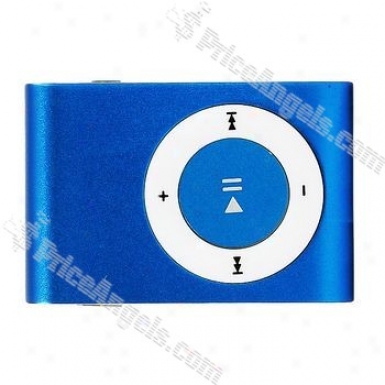 Portable Mini Usb Slim Clip Mp3 Player Wiith Micro Sd / Tf Card Slot - Blue