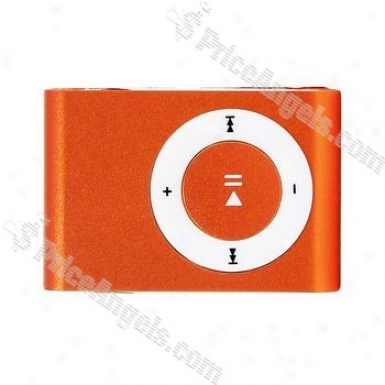 Portable Mini Usb Slight Clip Mp3 Player With Micro Sd / Tf Card Slot - Orange