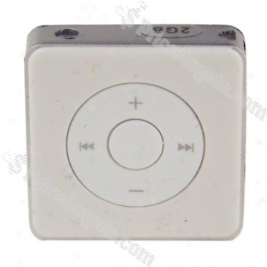 Portable Square Design Screen-free Mini Mp3 Media Player(2gb/white)