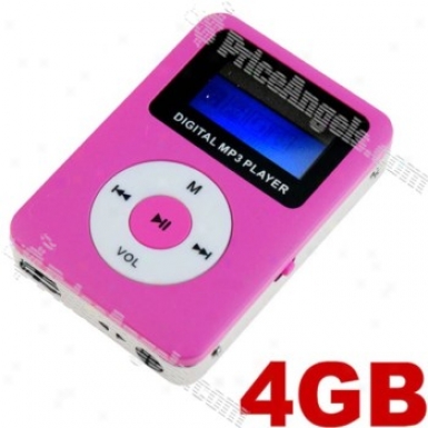 Movable Usb Rechargealbe Mini Digital Mp3 Player-pink