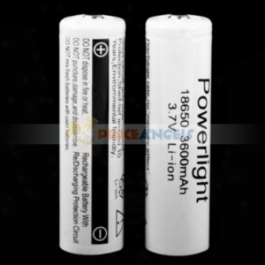 Powerlight 18650 3600mah 3.7v Rechargeable Li-ion Battery(2-pack)