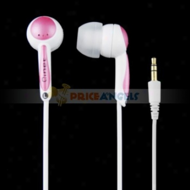Qinet 3.5mm Jack Stereo Earpiece/headset/earphone For Computer/mp3(pink)