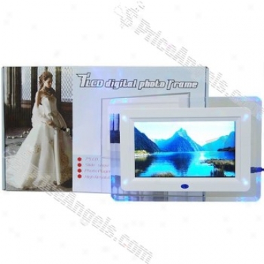 "7"" Wide Screen Tf5 Lcd Drsktop Digital Photo Frame And Video Player With Remote (480*234px)"