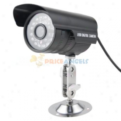 "cylinder Style Arm9 32-bit Video Secutity Camera Cctv Monitor 1/4""C cd(black)"