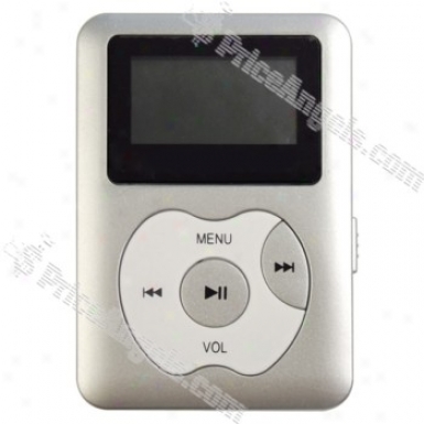 "designer's 1.25"" Lcd Display Usb Rechargeable Mp3 Player With Loudspeaker (built-in 2gb Recollection) - Silver"