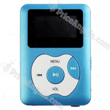 "designer's 1.25"" Lvd Display Usb Rechargeable Mp3 Player With Loudspeaker (built-in 2gb Memory) - Light Blue"