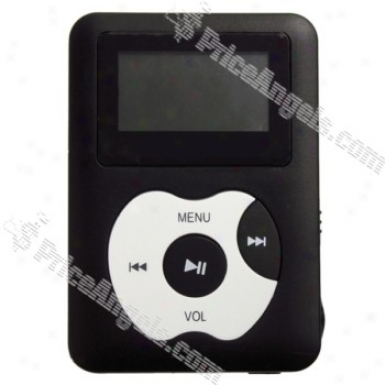 "designer's 1.25"" Lcd Display Usb Rechargeable Mp3 Player With Loudspeaker (built-in 2gb Memory) - Black"