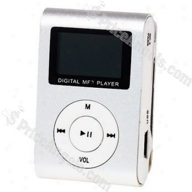 "stylish Mini Usb 0.8"" Lcd Slim Clip Mp3 Player By the side of Micro Sd / Tf Card Slot - Silver"