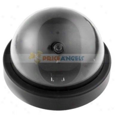 Realistic Pseudo Fake Dummy Lure Dome Security Camera With Red Blinking Led