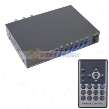 Security Cctv 8 Video Camera Color Quad System With Remote Cohtrol(black)