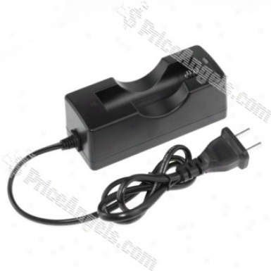 Single 18650 Lithium Battery Charger (black)