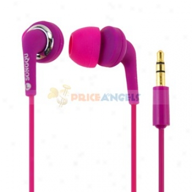 Songqu Sq-22mp Super Bass 3.5mm Jack Stereo Headset Earphone Earpiece During Cell Phone/mp3/mp4(purple)