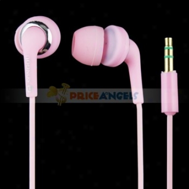 Songqu Sq-23mp 3.5mmm Jack Stereo Hands Free In-ear Earph0nes Headset For Pc/cell Phone(pink)