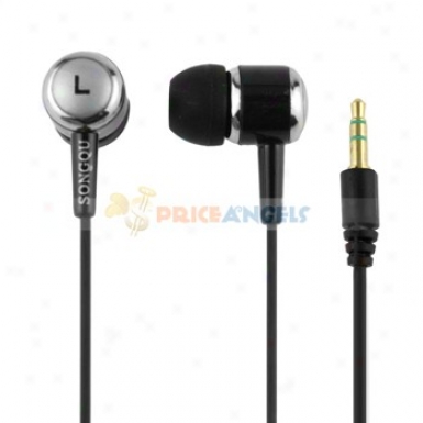 Songqu Sq-60mp 3.5mm Jack Stereo Hands Free In-ear Esrphones Headset For Pc/cell Phone(black)