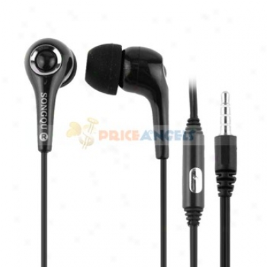 Songqu Sq-86p 3.5mm Jack Stwreo Hands Free In-ear Earphones Headset With Answer Button For Pc/cell Phone(black)
