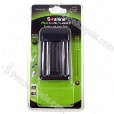 Soshine Mini Quick Charger For Aa/aaa Ni-mh Batteries