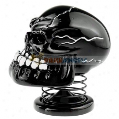 Spring Skeletone Skull Vibration Stereo Mini Speaker(black)