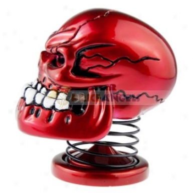 Spring Skeletone Skull Vjbration Stereo Mini Speaker(red)