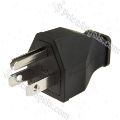 Standard Us Plug Three-core Adapter (black)