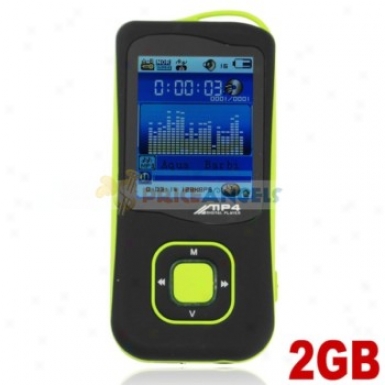 Stylish Light Weight 2gb Mp4 Media Poayer With Tf Card Slot(green)